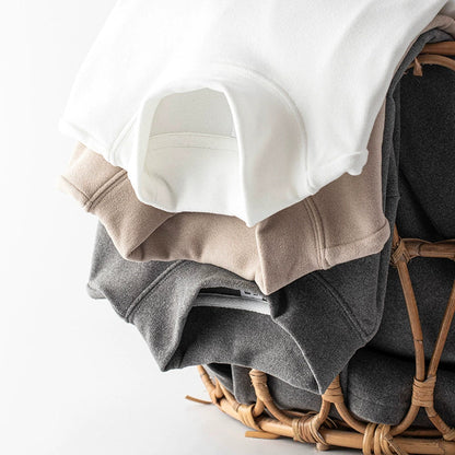 26 Double sided velvet semi high neck long sleeved T-shirt