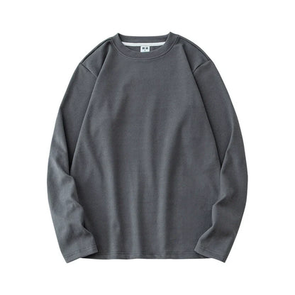 Double sided velvet warm long sleeved T-shirt with added velvet for autumn and winter