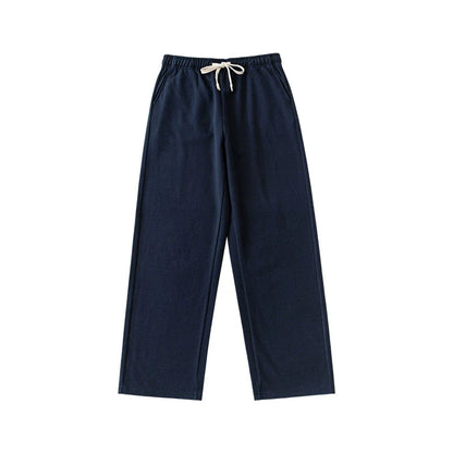 25 twill pants with plush and thickened autumn and winter styles, loose fit