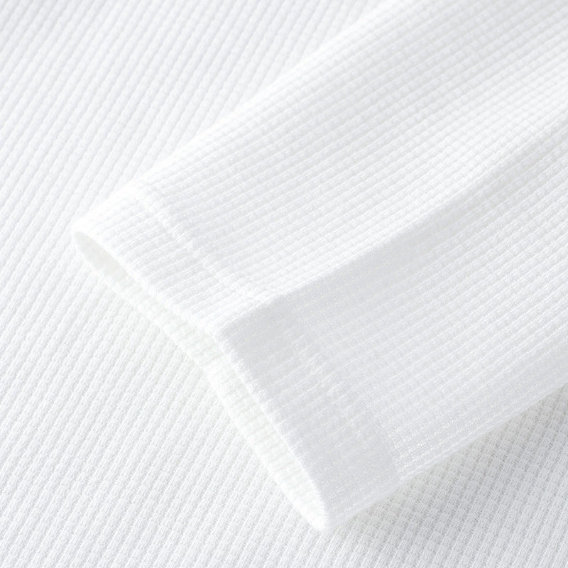 26 Waffle long sleeved T-shirt men's clothing