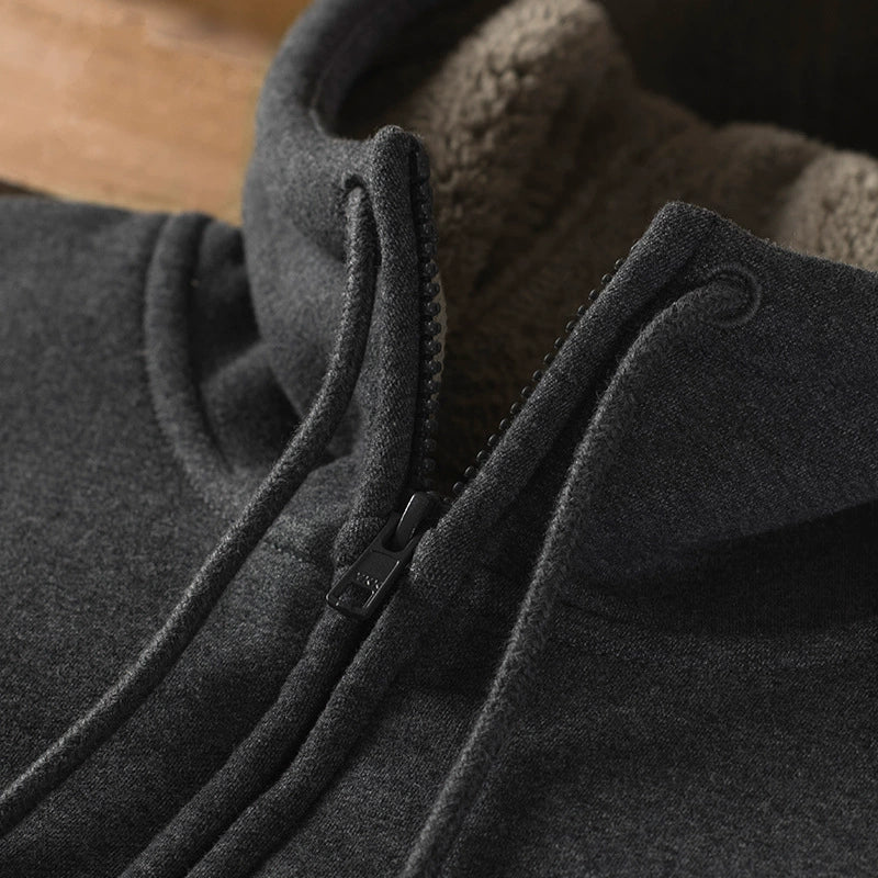 26 Imitation lamb fleece jacket, cold resistant fleece, warm and thickened fleece, zipper hooded, winter size