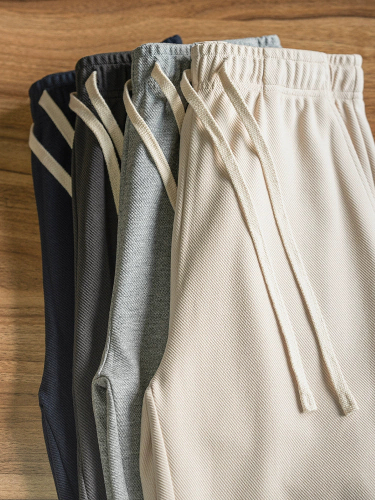 26 New autumn and winter heavyweight pants with diagonal stripes for men