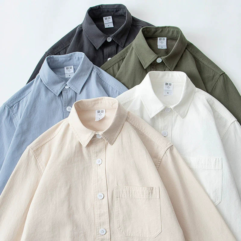 American pure cotton long sleeved shirt