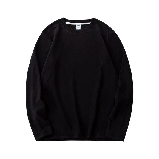 Double sided velvet warm long sleeved T-shirt with added velvet for autumn and winter