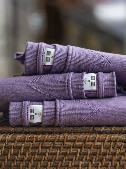 26 320g heavyweight hoodie purple high-quality round neck