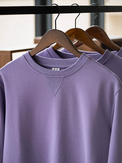 26 320g heavyweight hoodie purple high-quality round neck