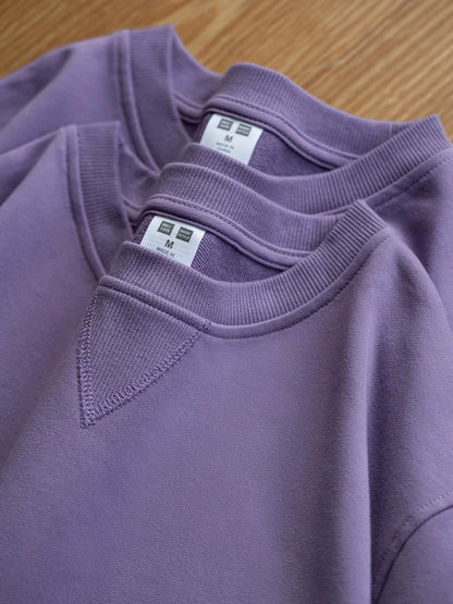 26 320g heavyweight hoodie purple high-quality round neck