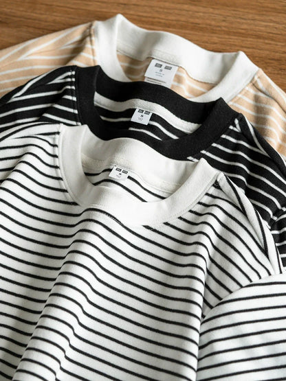 26 Striped autumn and winter base shirt