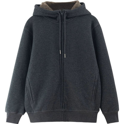 26 Imitation lamb fleece jacket, cold resistant fleece, warm and thickened fleece, zipper hooded, winter size