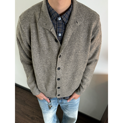 Knit cardigan coat