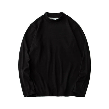 26 Double sided velvet semi high neck long sleeved T-shirt