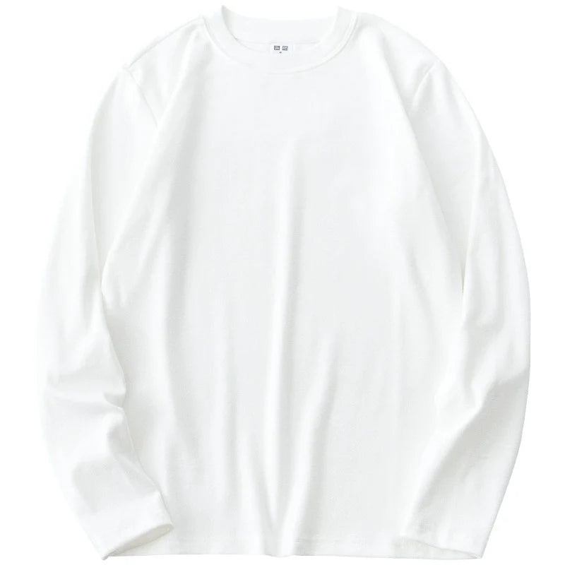 Double sided velvet warm long sleeved T-shirt with added velvet for autumn and winter