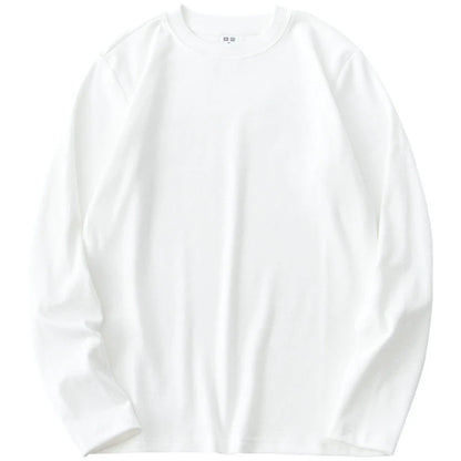 Double sided velvet warm long sleeved T-shirt with added velvet for autumn and winter