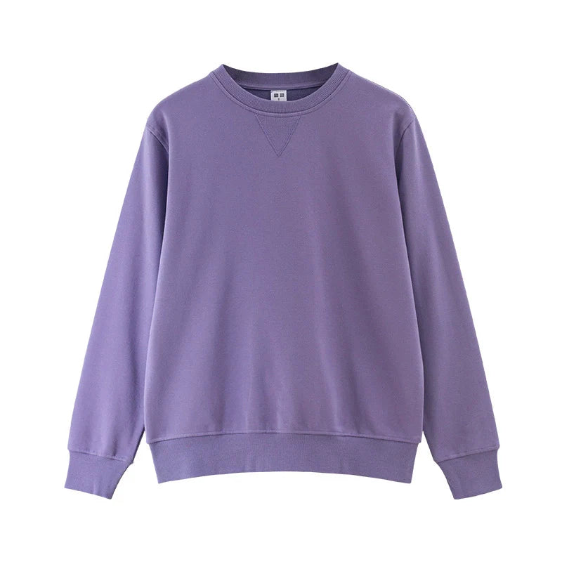 26 320g heavyweight hoodie purple high-quality round neck