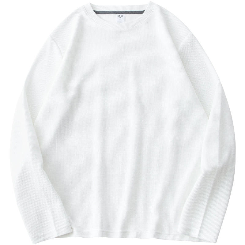 26 Waffle long sleeved T-shirt men's clothing